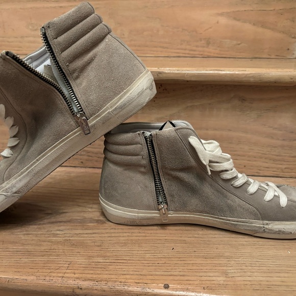 Price ⬇️: Authentic Golden Goose Hi-Top Slides - Tan Suede - Men’s 11US/44EU - Picture 10 of 14